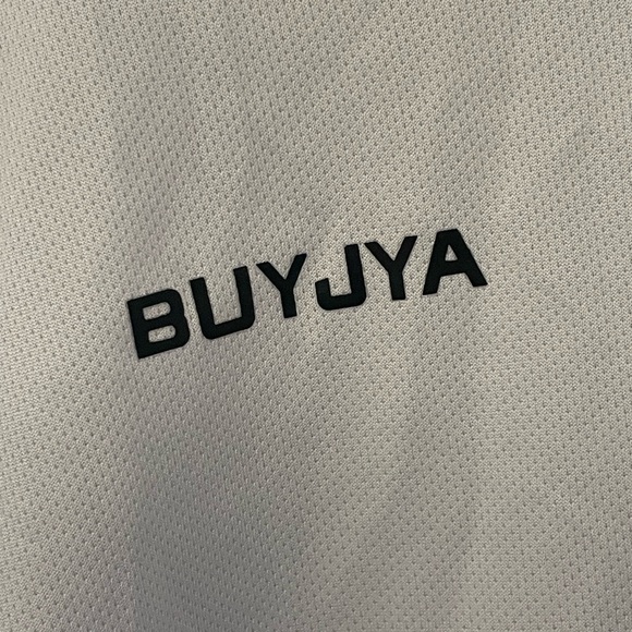 BUYJYA Men’s White Athletic T-Shirt Size Lightweight Training Activewear - Picture 2 of 6